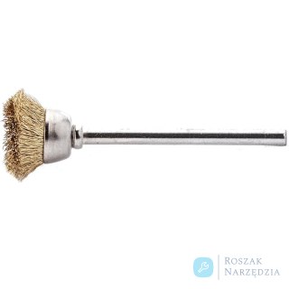 Miniaturowa szczotka garnkowa  drut mosiężny falisty 18x0,1mm Lessmann