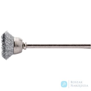 Miniaturowa szczotka garnkowa  stal nierdzewny falisty 18x0,1mm Lessmann