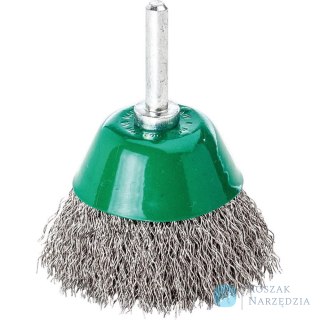 Szczotka trzpieniowa do płaszczyzn stal nierdzewny  drut falisty50x0,3mm Lessmann