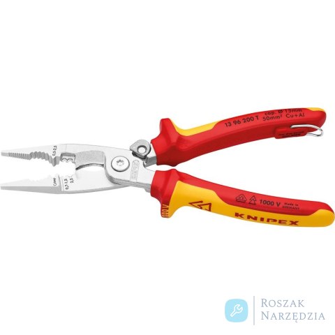 Szczypce elektroinstalacyjne  VDE , TT, 200mm, 13 96 200 T, KNIPEX
