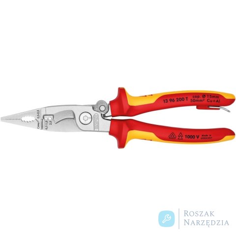 Szczypce elektroinstalacyjne  VDE , TT, 200mm, 13 96 200 T, KNIPEX