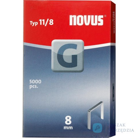 Zszywka z płaskiego drutu G typ 11/ 8 Vz po 5000 szt. Novus