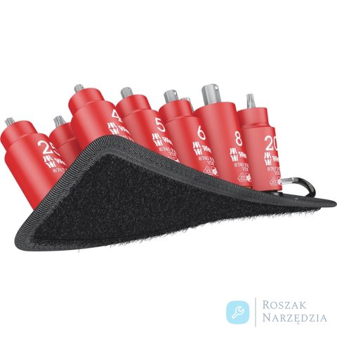 Zestaw wkrętak.końców.wym. 3/8"  VDE  T20-45 i do śrub z gniaz. 6-kąt. 4-8mm Wera