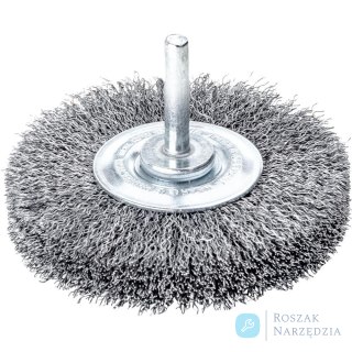 Szczotka tarczowa trzpieniowa  stal nierdzewny drut falisty 70x0,3mm Lessmann