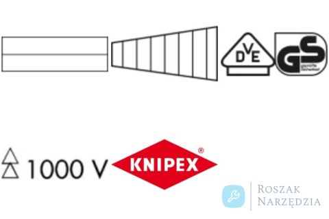 Szczypce płaskie  VDE , 180mm, z tworzywa sztucznego, 98 62 01, KNIPEX