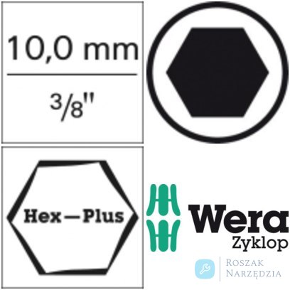 Wkrętakowa końcówka 4,0x 35mm do śrub z gniazdem 6-k. z funkcją przytrzym.Wera