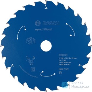 Tarcza pilarska węglikowa 165x1.5/1x20 24 zęby Bosch