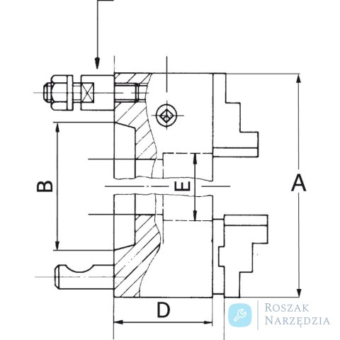 Trójszczękowy uchwyt tokarski, DIN55027, stalowy 250mm KK5 RÖHM