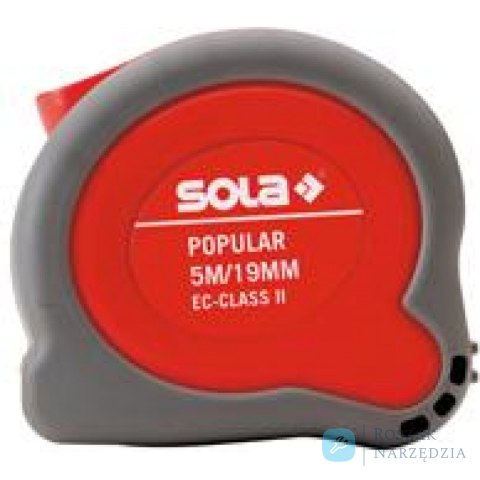 Taśma miernicza nawijana na rolke Popular 5 mx19mm sola