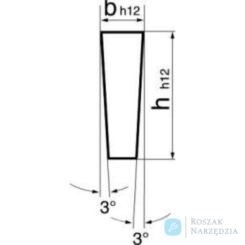 Półfabrykat noży tokarski ch HSSE ,kszt.E 12x3x80mm trapez WILKE