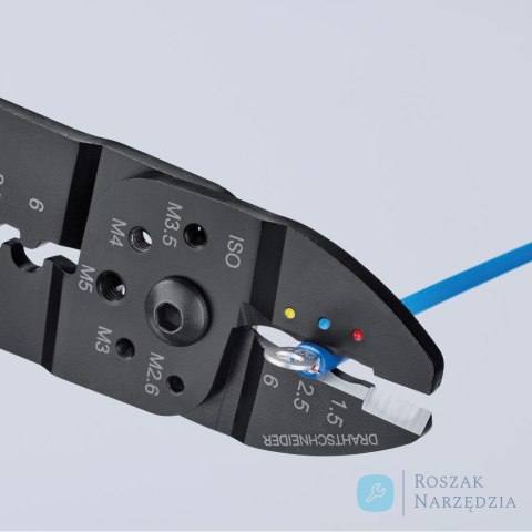 Szczypce do zagniatania, 1,5-6mm, 240mm, 97 32 240, KNIPEX