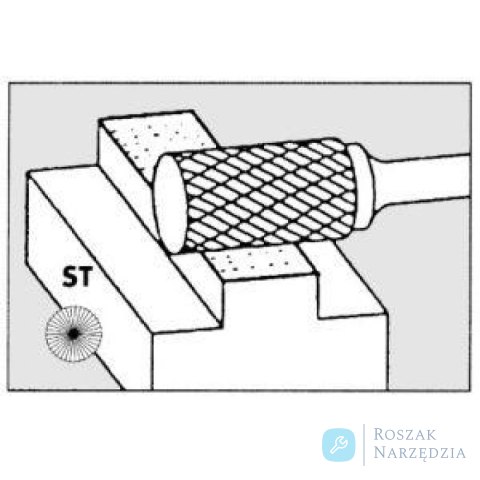 Pilnik obrot.węg.cylindr. z uzęb.czołowym 1225, STEEL 8mm 12x25mm Pferd Pilnik obrot.węg.cylindr. z uzęb.czołowym 1225, STEEL 8mm 12x25mm Pferd