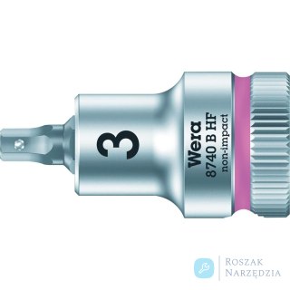 Wkrętakowa końcówka wym. 3/8"3,0x 35mm do śrub z gniazdem 6-k. z funkcją przytrzym.Wera