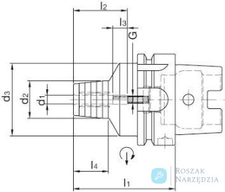 Uchwyt zaciskowy hydrauliczny DIN69893A 20x150mm HSK-A63 WTE