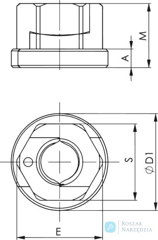 Nakrętka TWINNUT z kołnierzem 6333S M12 AMF