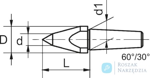 Końcówka wymienna (stożek) do kła obrotowego z wymiennymi końcówkami 12mm CONZELLA