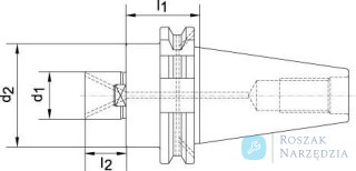Uchwyt do glowic frezar. DIN69871AD krotki SK40-27HAIMER