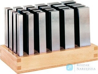 Zestaw podkładek równogłych SP, dl. 100mm, w drewnianym stojaku AMF