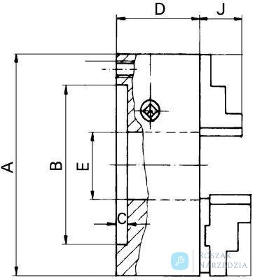 Trójszczękowy uchwyt tokarski,DIN6350,stal. 125mm RÖHM