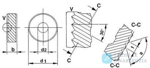 Rolka do radełkowania DIN403 PM BR45 15x6x6mm, podziałka 0,3 mm QUICK