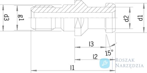 Sworzen dociag.DIN69872 ASK50-M24,z chłodzenie  wewnętrzne  HAIMER