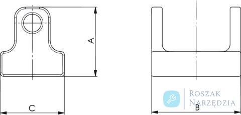 Element dociskowy 7600DR-43 z powierzchnią żłobkowaną AMF