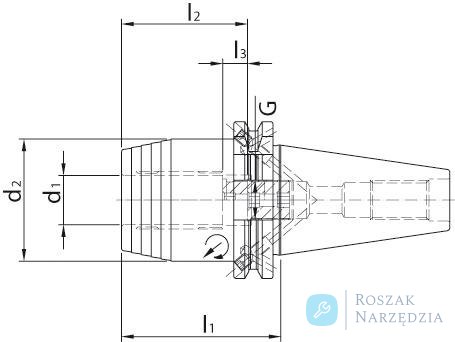 Uchwyt zaciskowy hydrauliczny JIS6339ADB 20x72,5mm BT40 WTE