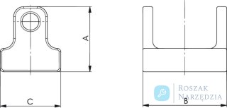 Element dociskowy 7600DR-30 z powierzchnią żłobkowaną AMF