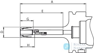 Oprawka do tulejek zaciskowych CENTRO P3 DIN69893A CP11M HSK-A63-130 FAHRION