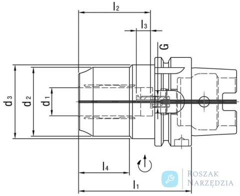 Uchwyt zaciskowy hydrauliczny precyzyjny HPH DIN69871 12mm HSK-A63 WTE