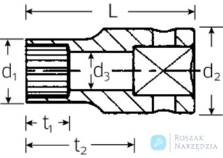 Nasadka 1/4" SPLINE-DR 7/32"=7 STAHLWILLE