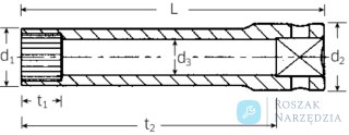 Nasadka 1/4" SPLINE-DR 7/32"=7 długa STAHLWILLE
