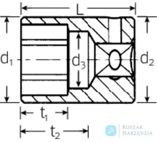 Nasadka 1/4" rozmiar 1/2", 12-kątna, krótka STAHLWILLE