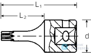 Nasadka 1/4" wkrętakowa T8 TORX (zewn.) krótka STAHLWILLE