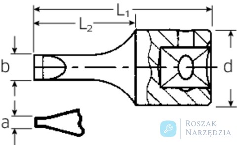 Nasadka 1/4" wkrętakowa płaska 1,0x5,5mm,krótka STAHLWILLE