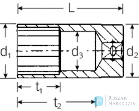 Nasadka 3/8" 17mm, 12-kątna, długa STAHLWILLE Nasadka 3/8" 17mm, 12-kątna, długa STAHLWILLE