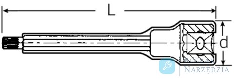 Nasadka 3/8" XZN M8, L-136mm, izolowana 1000V  VDE  STAHLWILLE Nasadka 3/8" XZN M8, L-136mm, izolowana 1000V  VDE  STAHLWILLE