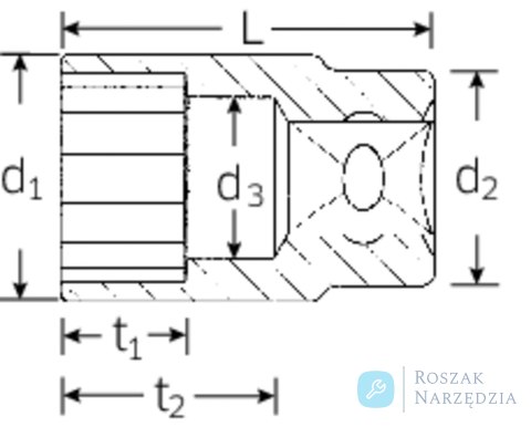 Nasadka 1/2" rozmiar 1/2", 12-kątna, krótka STAHLWILLE Nasadka 1/2" rozmiar 1/2", 12-kątna, krótka STAHLWILLE