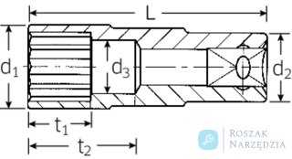 Nasadka 1/2" stopniowana rozmiar 25/32" do hamulców STAHLWILLE