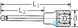 Nasadka INHEX 1/2" 7mm z końcówką kulistą STAHLWILLE