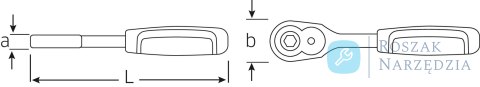 Grzechotka 2K 1/4" do końcówek BIT 1/4" 6-kątne STAHLWILLE