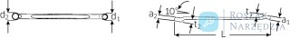 Klucz oczkowy dwustronny 14x15mm p艂askoodsadz.CORONA STAHLWILLE