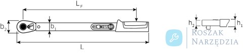 Klucz dynam.40-200Nm (30-150 ft.lb) z grzechotką 1/2" QR STAHLWILLE