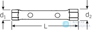 Klucz rurowy nasadowy 14x15mm dwustronny STAHLWILLE