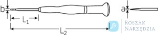 Wkrętak płaski 0,4x2,5x75mm dla elektroników STAHLWILLE