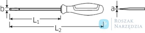 Wkrętak płaski 1,0x5,5x150mm DRALL+ dla elektryków STAHLWILLE