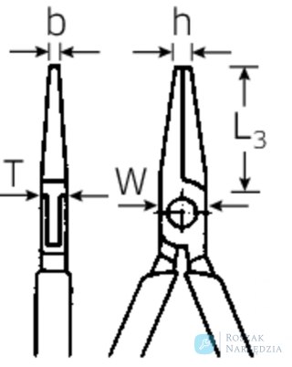 Szczypce chwytne precyzyjne L=130mm,płaskie,szerokie; chrom./powl. STAHLWILLE