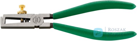 Szczypce do ściągania izolacji (do 5mm) L=160mm; ze śrubą regul.; polerowane, rękojeść PCV STAHLWILLE