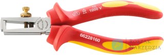 Szczypce do ściągania izolacji (do 5mm) izolowane  VDE 1000V L=160mm; ze śrubą regul.; chromowane STAHLWILLE