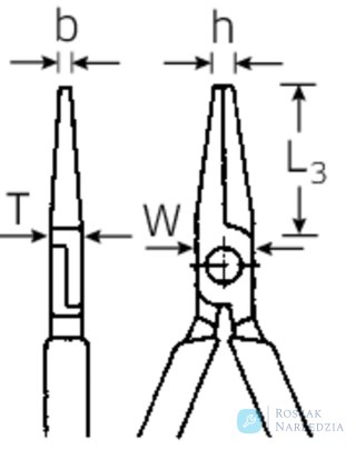 Szczypce płaskie krótkie L=160mm; polerowne, rękojeść PCV STAHLWILLE